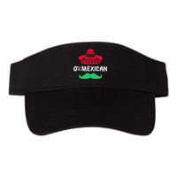 0% Mexican With Sombrero And Mustache For Cinco De Mayo Valucap Bio-Washed Visor