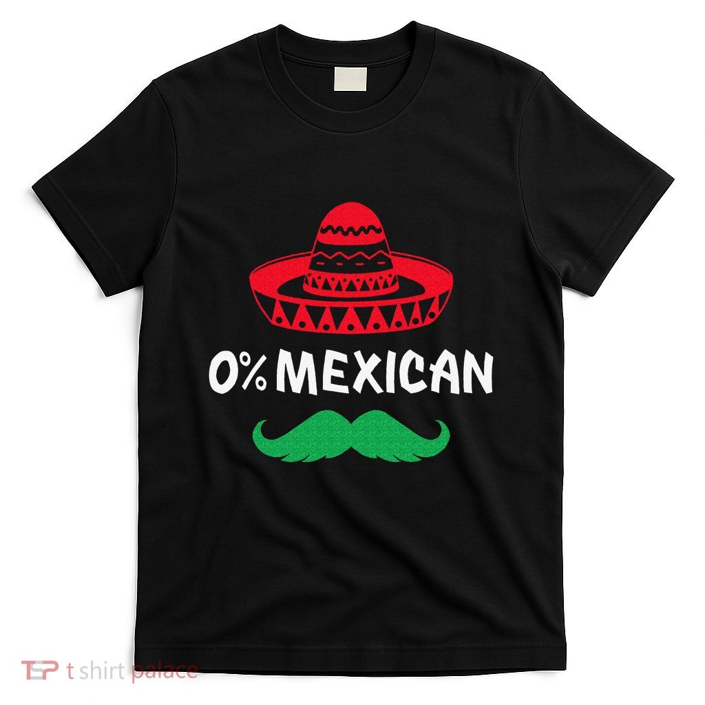 0 Mexican with sombrero and mustache for Cinco de Mayo T-Shirt