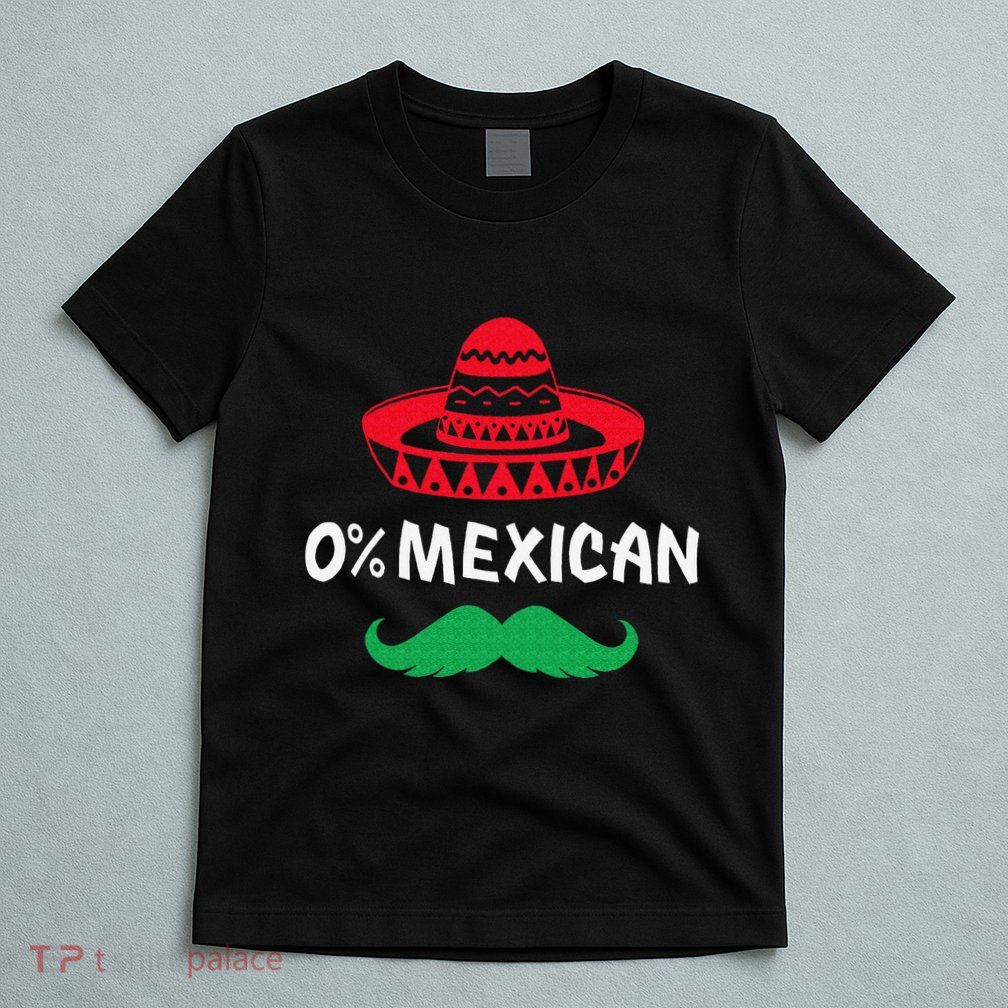 0 Mexican with sombrero and mustache for Cinco de Mayo T-Shirt