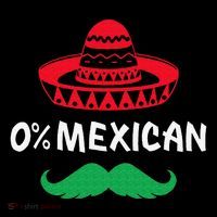 0 Mexican with sombrero and mustache for Cinco de Mayo T-Shirt