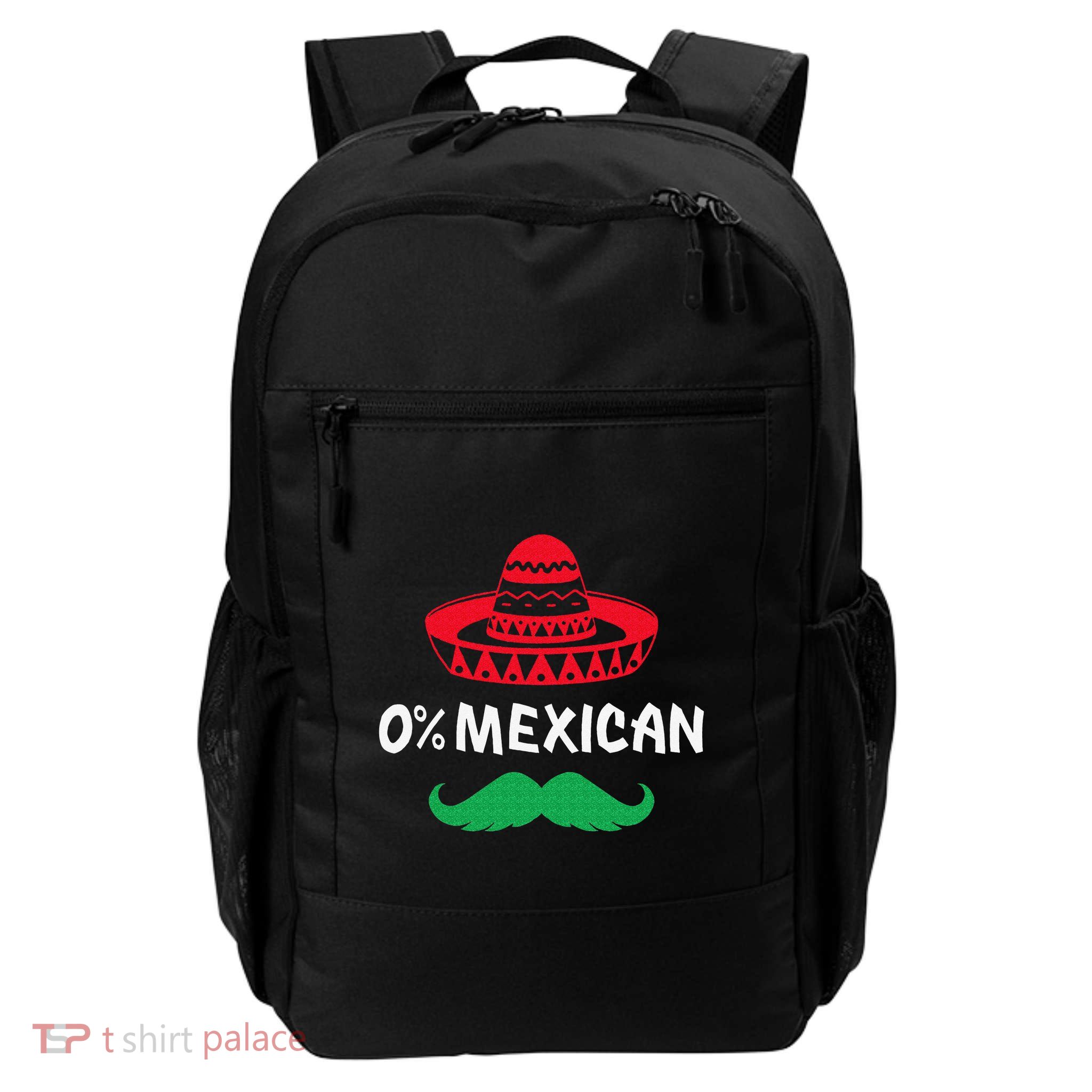 0 Mexican with sombrero and mustache for Cinco de Mayo Backpack