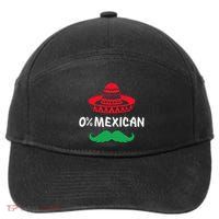 0 Mexican with sombrero and mustache for Cinco de Mayo 7-Panel Snapback Hat