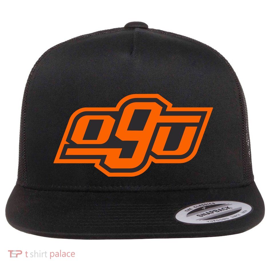 09 Okie Lite Fire Gundy Flat Bill Trucker Hat