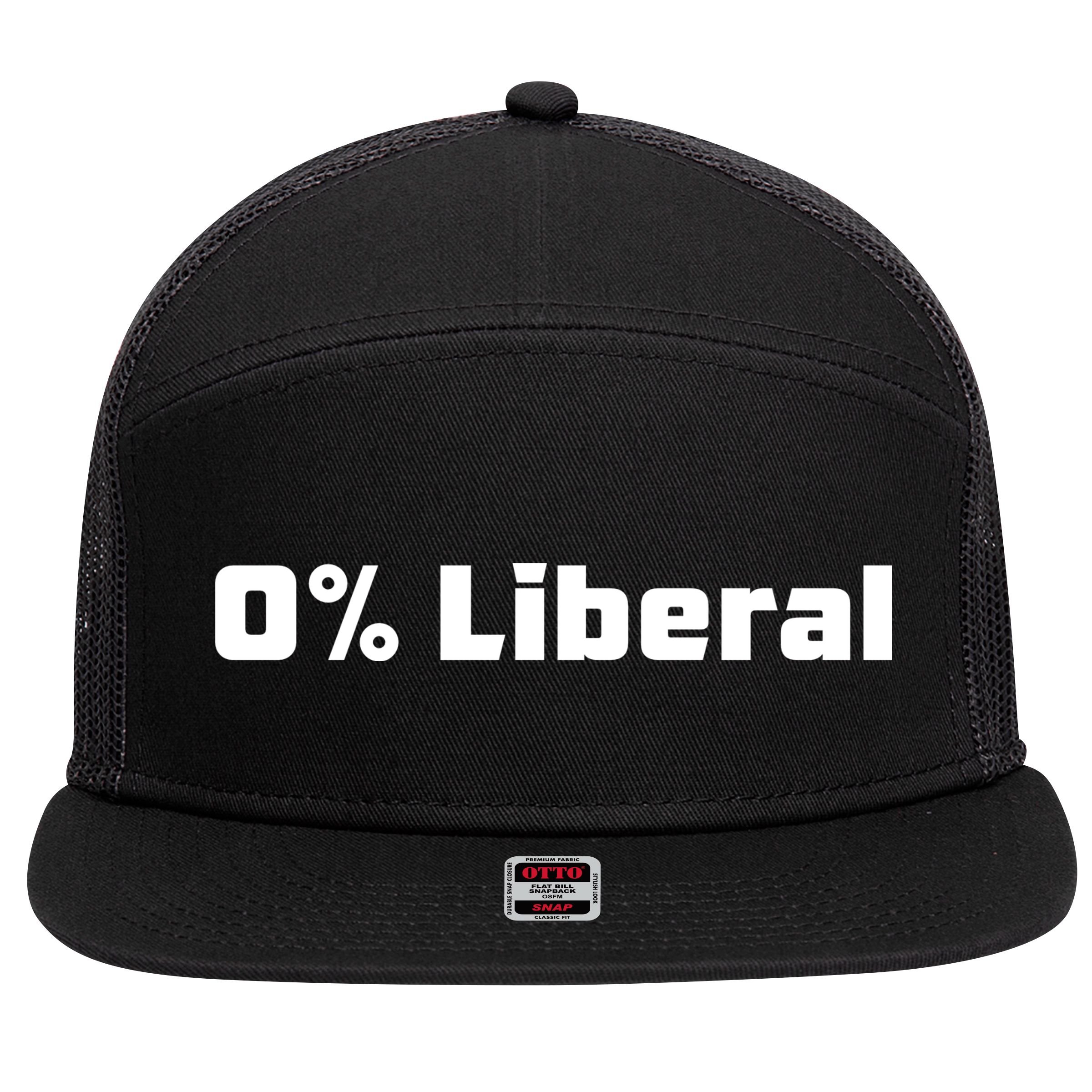 0 Percent Liberal 7 Panel Mesh Trucker Snapback Hat