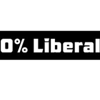 0 Percent Liberal Bumper Sticker