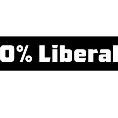 0 Percent Liberal Bumper Sticker