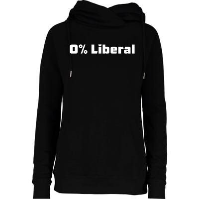 0 Percent Liberal Womens Funnel Neck Pullover Hood