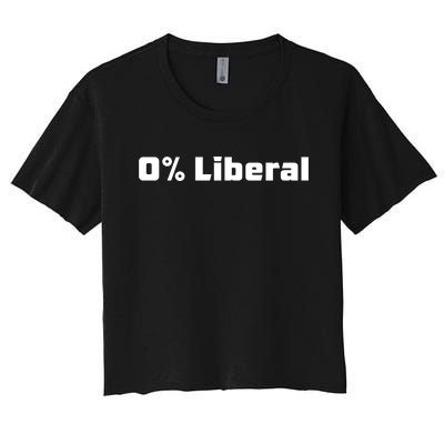 0 Percent Liberal Women's Crop Top Tee