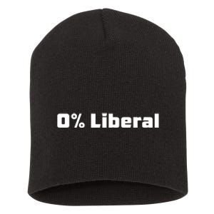 0 Percent Liberal Short Acrylic Beanie