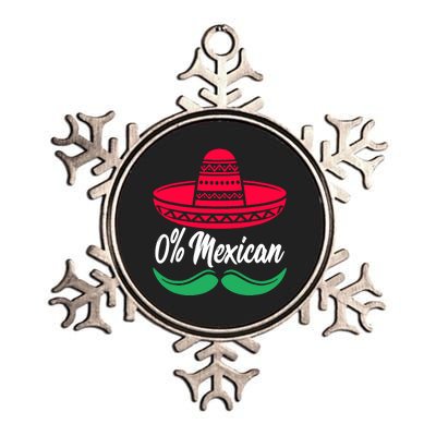 0 Percent Mexican Funny Metallic Star Ornament