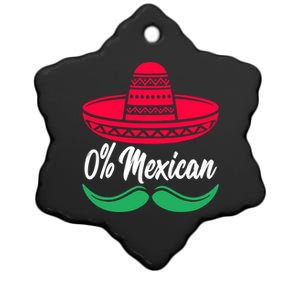 0 Percent Mexican Funny Ceramic Star Ornament