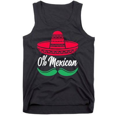 0 Percent Mexican Funny Tank Top