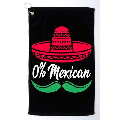 0 Percent Mexican Funny Golf Towel