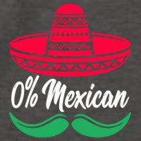 0 Percent Mexican Funny Vector Backpack