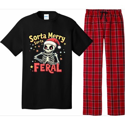 03 Sorta Merry Sorta Scary Funny Christmas Skeleton Pajama Set