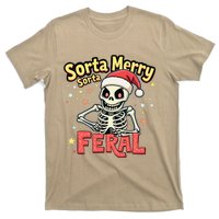 03 Sorta Merry Sorta Scary Funny Christmas Skeleton T-Shirt