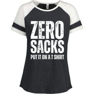 0 Sacks Put It On At Enza Ladies Jersey Colorblock Tee