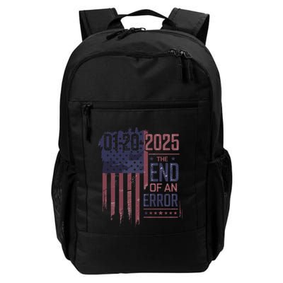 01202025 The End Of An Error Political Statet Usa Grunged Flag Daily Commute Backpack