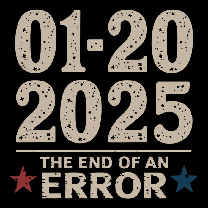 01202025 The End Of An Error Political Statet Metallic Star Ornament