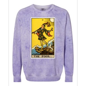 0. The Fool Tarot Card Colorblast Crewneck Sweatshirt