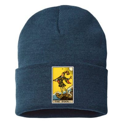 0. The Fool Tarot Card Sustainable Knit Beanie