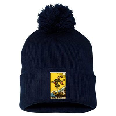 0. The Fool Tarot Card Pom Pom 12in Knit Beanie