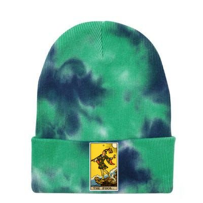 0. The Fool Tarot Card Tie Dye 12in Knit Beanie