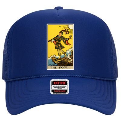 0. The Fool Tarot Card High Crown Mesh Back Trucker Hat