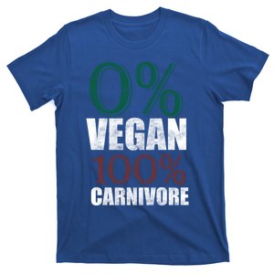 0% Vegan Gift Meat Eater Carnivore Bbq Smoker Grillfather Gift T-Shirt