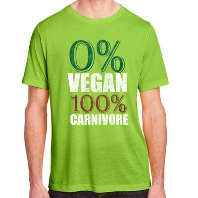 0% Vegan Great Gift Meat Eater Carnivore Bbq Smoker Grillfather Great Gift Adult ChromaSoft Performance T-Shirt