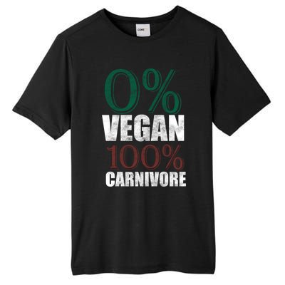 0% Vegan Great Gift Meat Eater Carnivore Bbq Smoker Grillfather Great Gift Tall Fusion ChromaSoft Performance T-Shirt