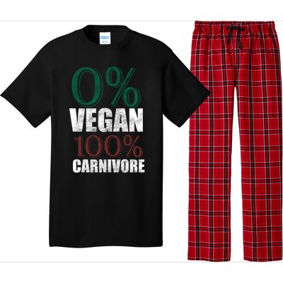 0% Vegan Great Gift Meat Eater Carnivore Bbq Smoker Grillfather Great Gift Pajama Set