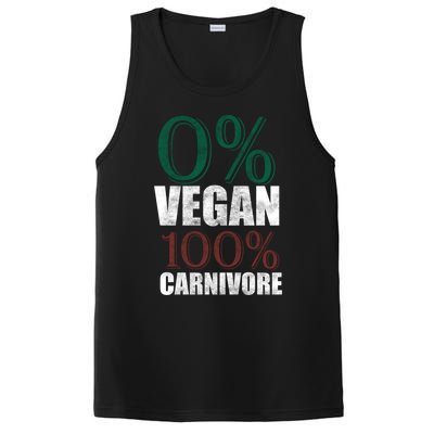 0% Vegan Great Gift Meat Eater Carnivore Bbq Smoker Grillfather Great Gift PosiCharge Competitor Tank