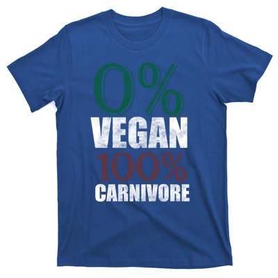 0% Vegan Great Gift Meat Eater Carnivore Bbq Smoker Grillfather Great Gift T-Shirt