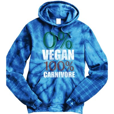 0% Vegan Great Gift Meat Eater Carnivore Bbq Smoker Grillfather Great Gift Tie Dye Hoodie