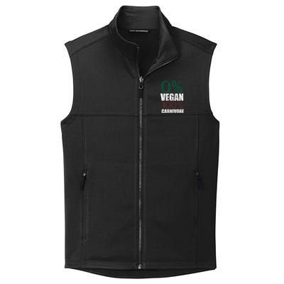 0% Vegan Great Gift Meat Eater Carnivore Bbq Smoker Grillfather Great Gift Collective Smooth Fleece Vest