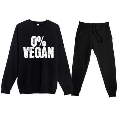 0 Vegan Shirts Meat Lover Chef BBQ Funny Premium Crewneck Sweatsuit Set