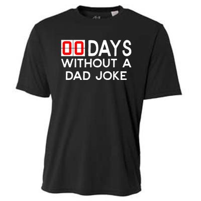 00 Zero Days Without A Bad Dad Joke Fathers Day Cooling Performance Crew T-Shirt