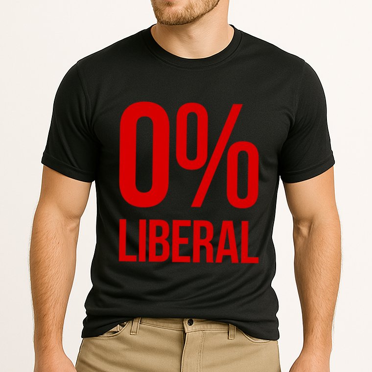 0% Zero Percent Liberal Conservative Cooling Performance Crew T-Shirt