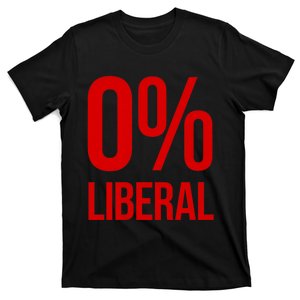 0% Zero Percent Liberal Conservative T-Shirt