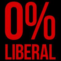 0% Zero Percent Liberal Conservative Drawstring Bag