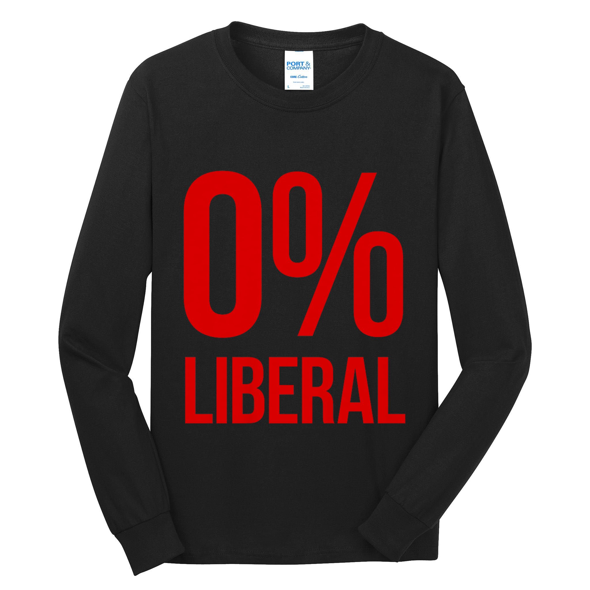 0% Zero Percent Liberal Conservative Tall Long Sleeve T-Shirt