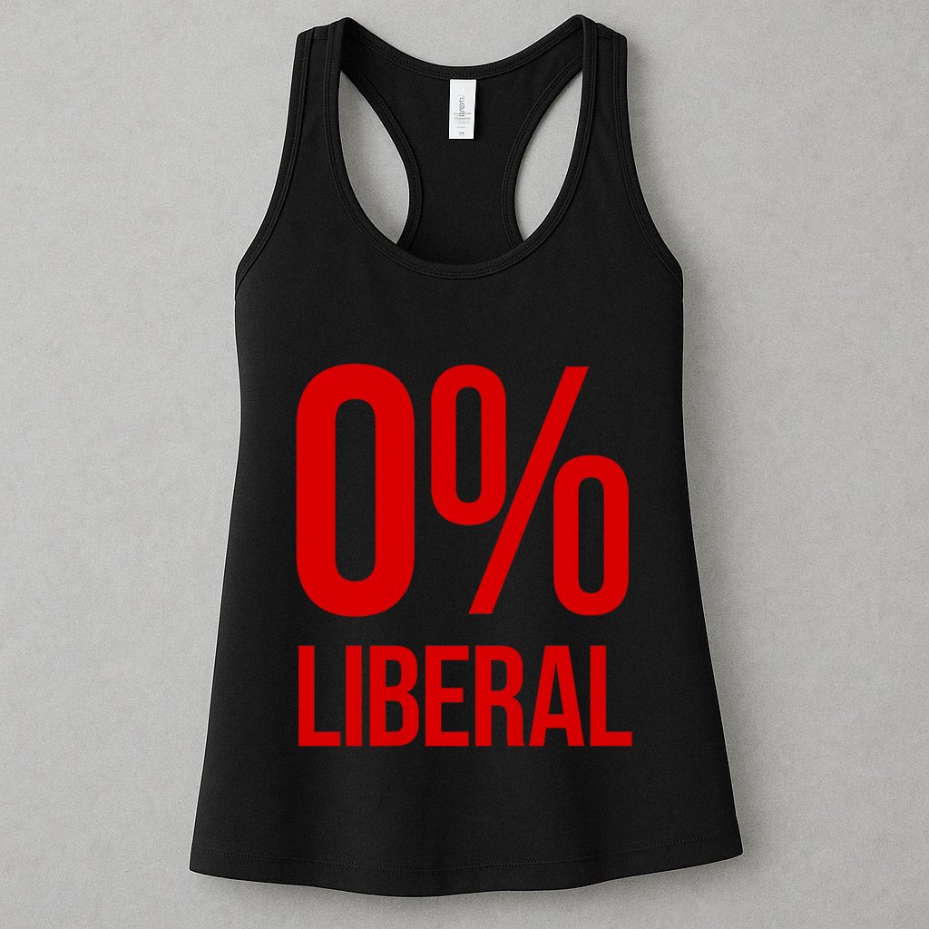 0% Zero Percent Liberal Conservative Womens Tank Top