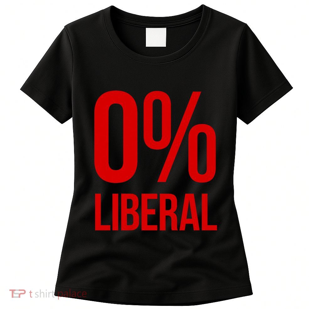 0% Zero Percent Liberal Conservative Womens T-Shirt