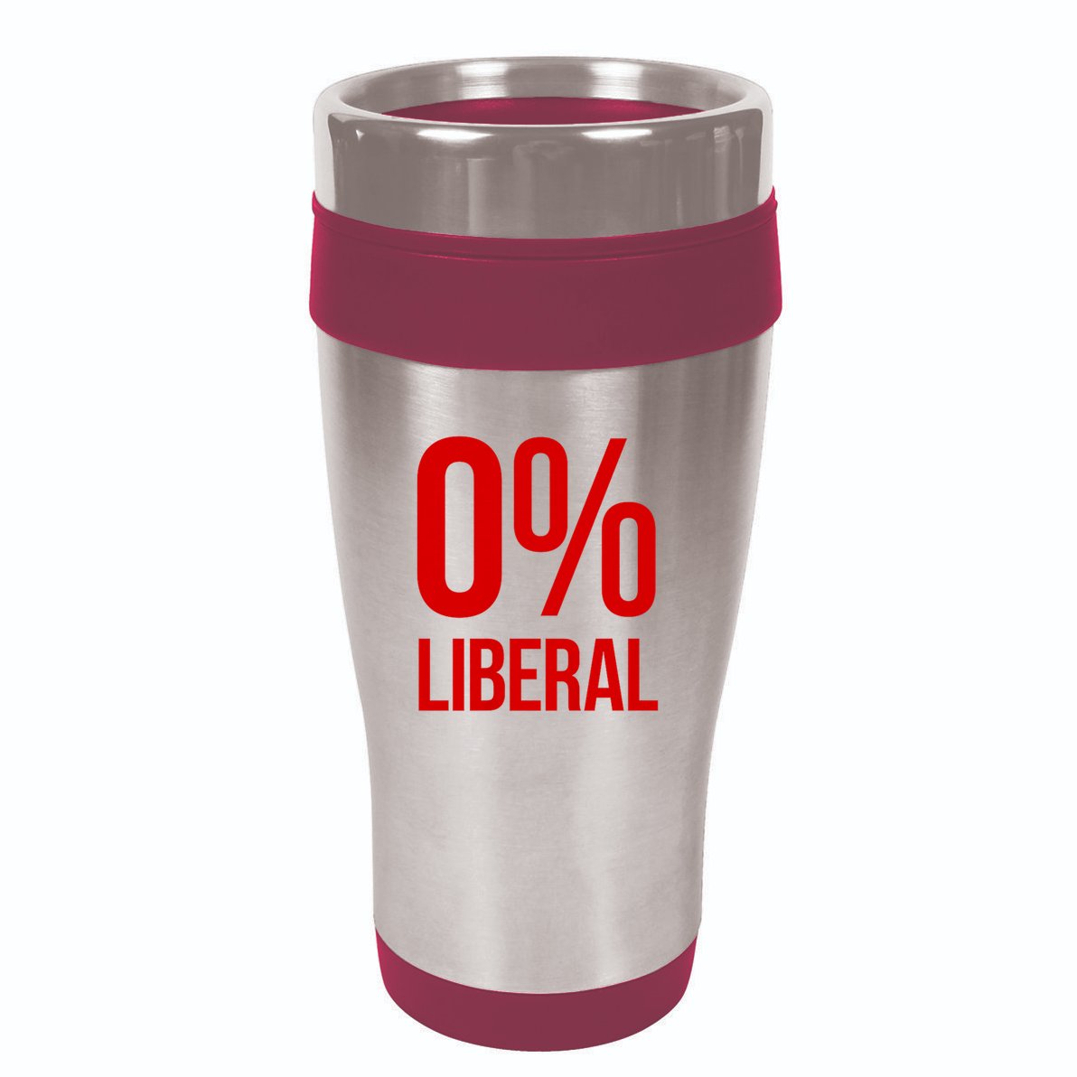 0% Zero Percent Liberal Conservative 16oz Travel Tumbler