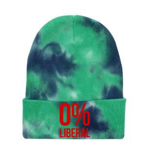 0% Zero Percent Liberal Conservative Tie Dye 12in Knit Beanie