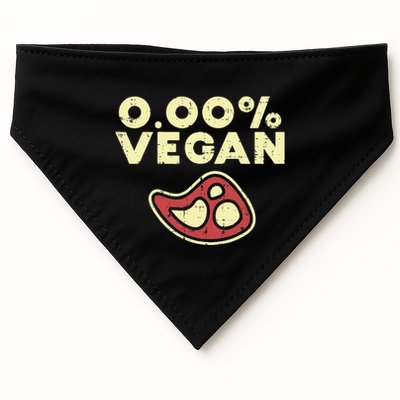 0 Zero Percent Vegan Funny Steak Bbq Grill Meat Lover Eater USA-Made Doggie Bandana