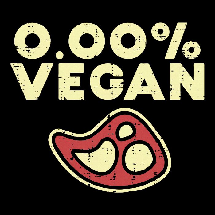 0 Zero Percent Vegan Funny Steak Bbq Grill Meat Lover Eater Bag