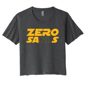 0 Zero Sacks Put It On A F**cking Women's Crop Top Tee