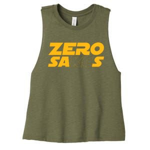 0 Zero Sacks Put It On A F**cking Women's Racerback Cropped Tank